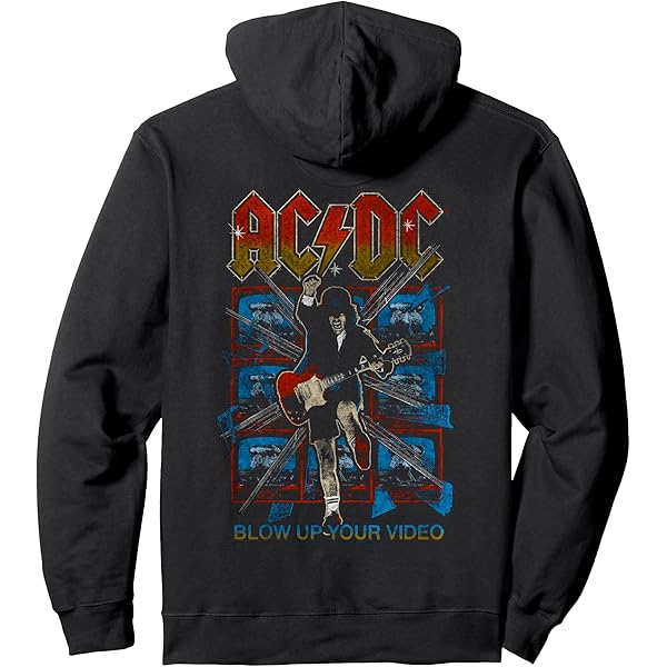 【HI FI FNK】ACDC USA Hoodie Amazon.com: ACDC Blow Up Your Video Zip Hoodie : Clothing